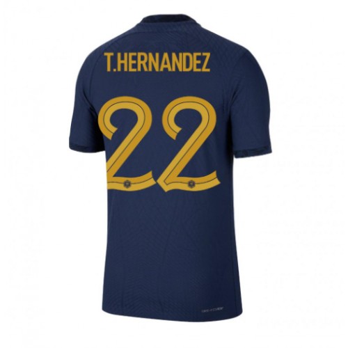 Frankrig Theo Hernandez #22 Replika Hjemmebanetrøje VM 2022 Kortærmet